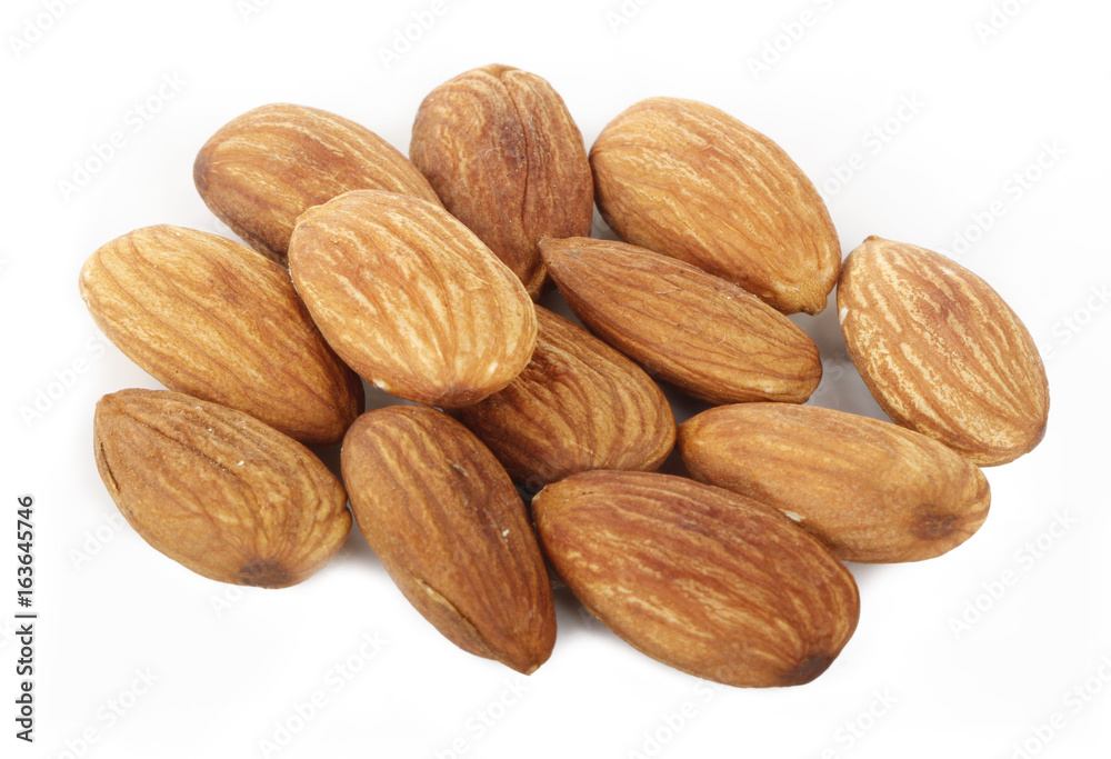 heap of almonds isolated heap of almonds isolated