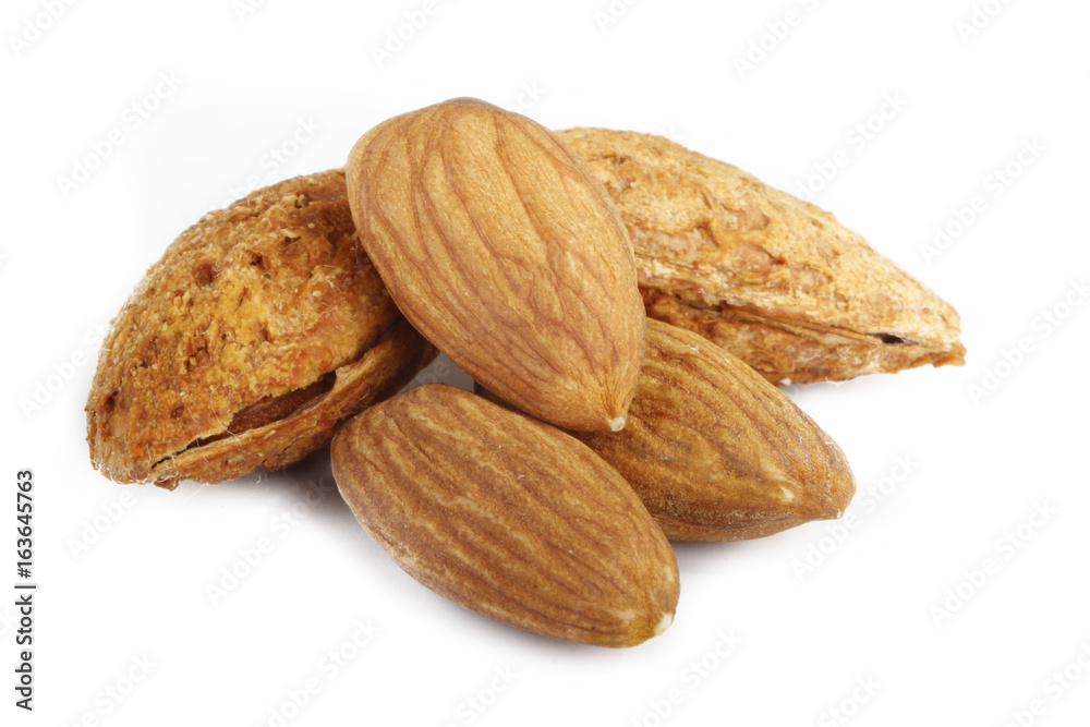 heap of almonds isolated heap of almonds isolated