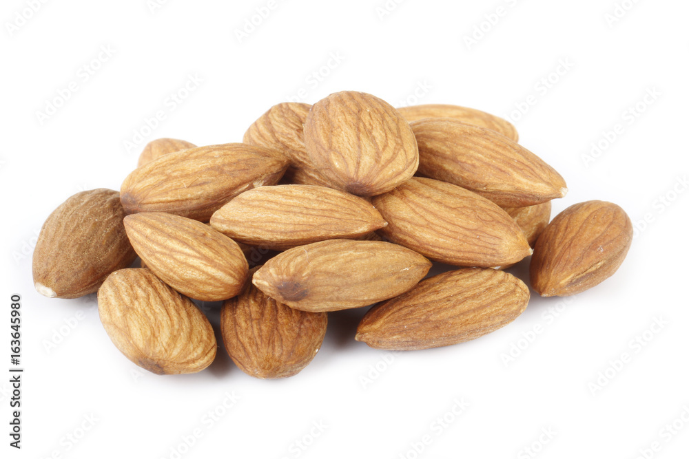 heap of almonds isolated heap of almonds isolated
