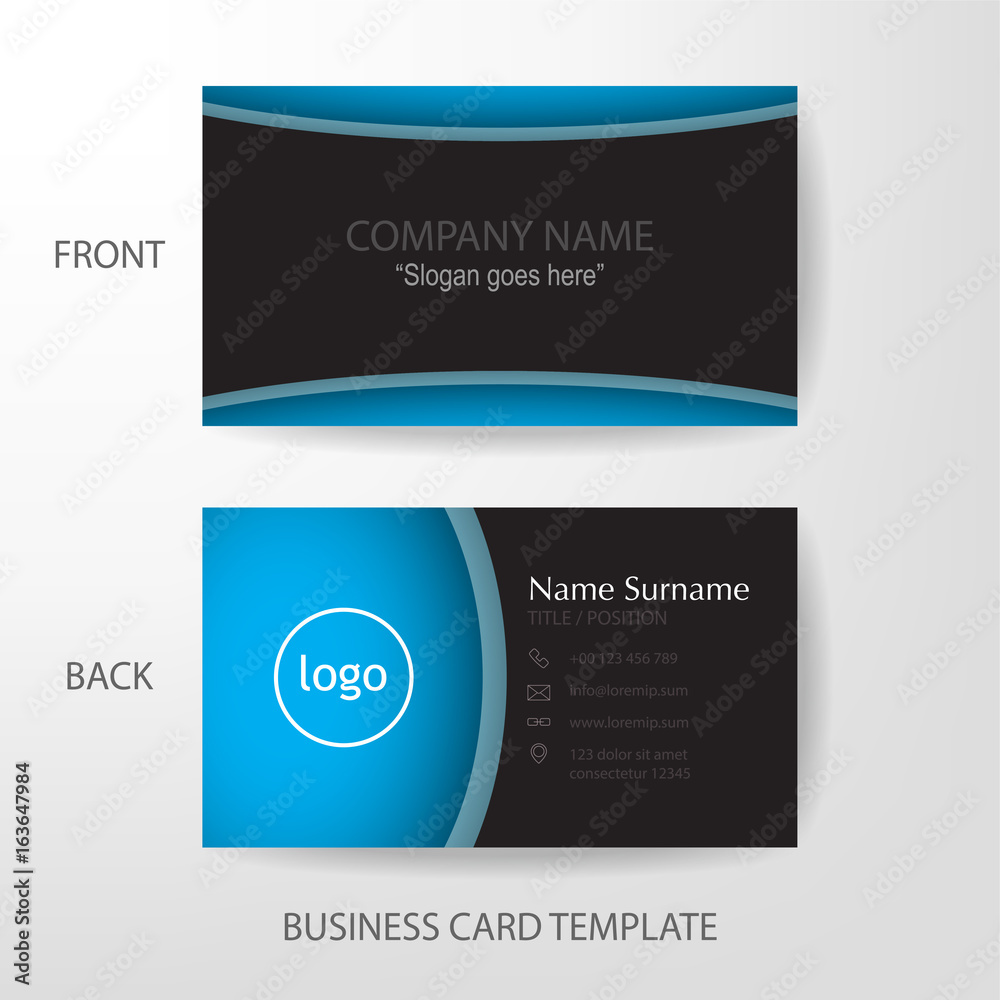 Vector modern and clean business card design template Vector modern and clean business card design template