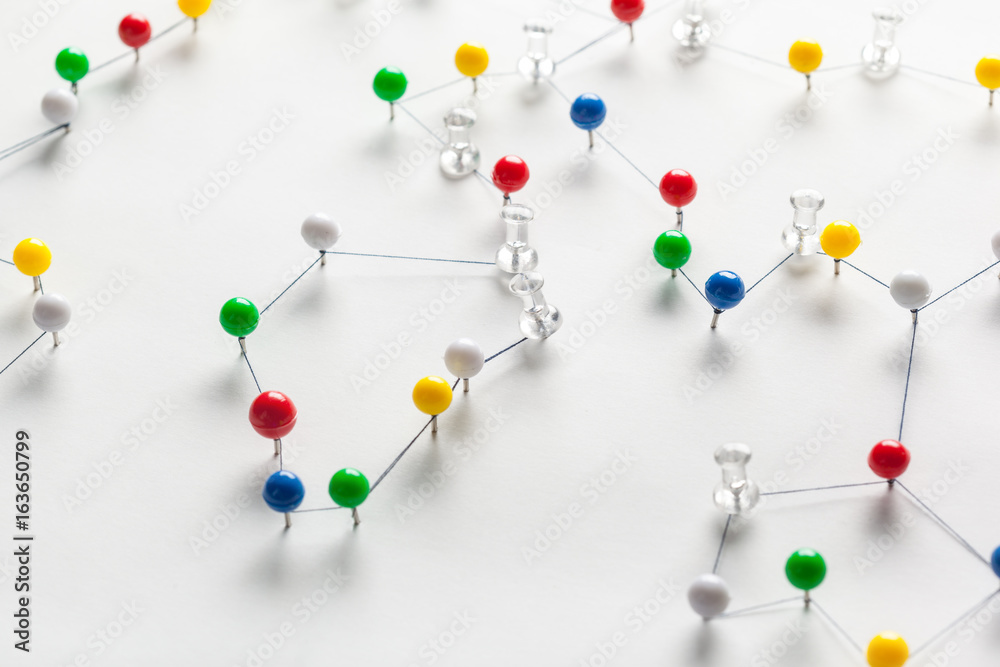 Network with pins Network with pins