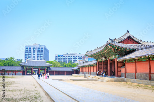 Photography Changdeok Palace or Changdeokgung on Jun 17, 2017 in summer season, Seoul, repub