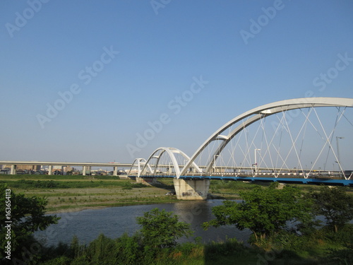 Arch bridge at Sagami river, Japan © Q'ju Creative