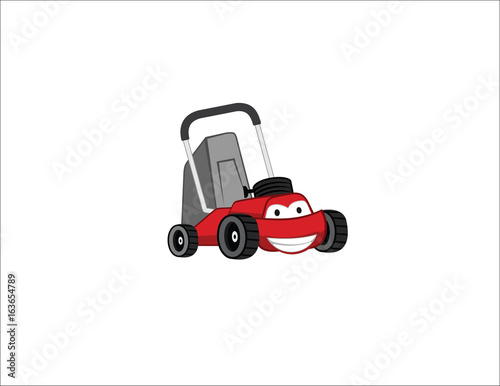 Smile Lawnmower Illustration