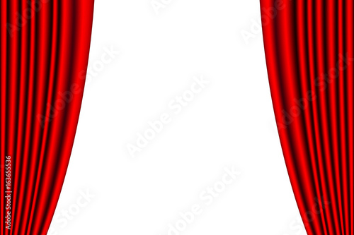 Isolated red curtain