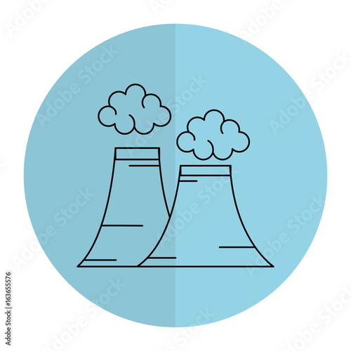 chimney factory isolated icon vector illustration design