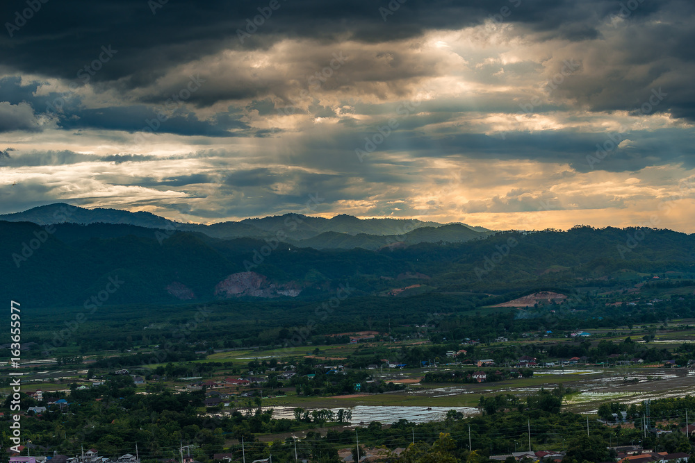 Aerial View mountain in Chiang Rai