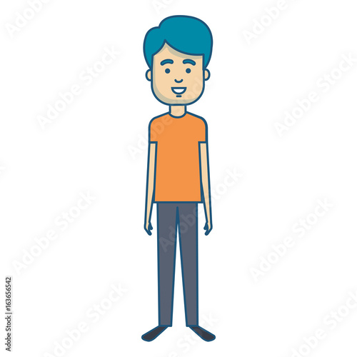 young man model avatar character vector illustration design