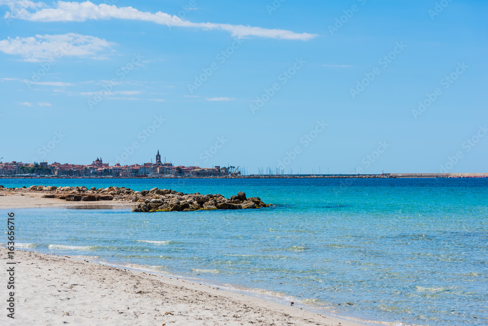 Alghero shoreline on a sunny day