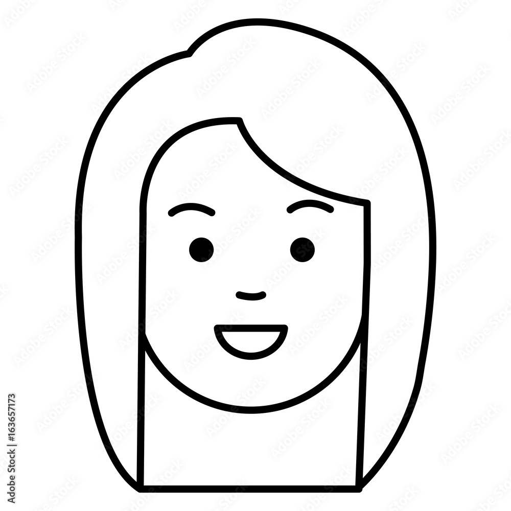 beautiful and young woman head character vector illustration design beautiful and young woman head character vector illustration design