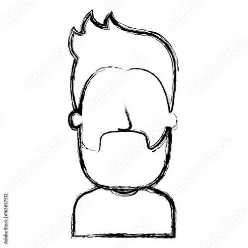 young man model avatar character vector illustration design