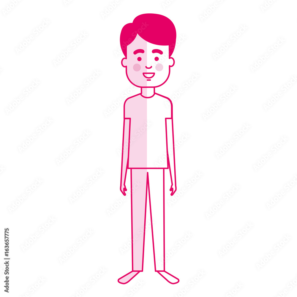 young man model avatar character vector illustration design