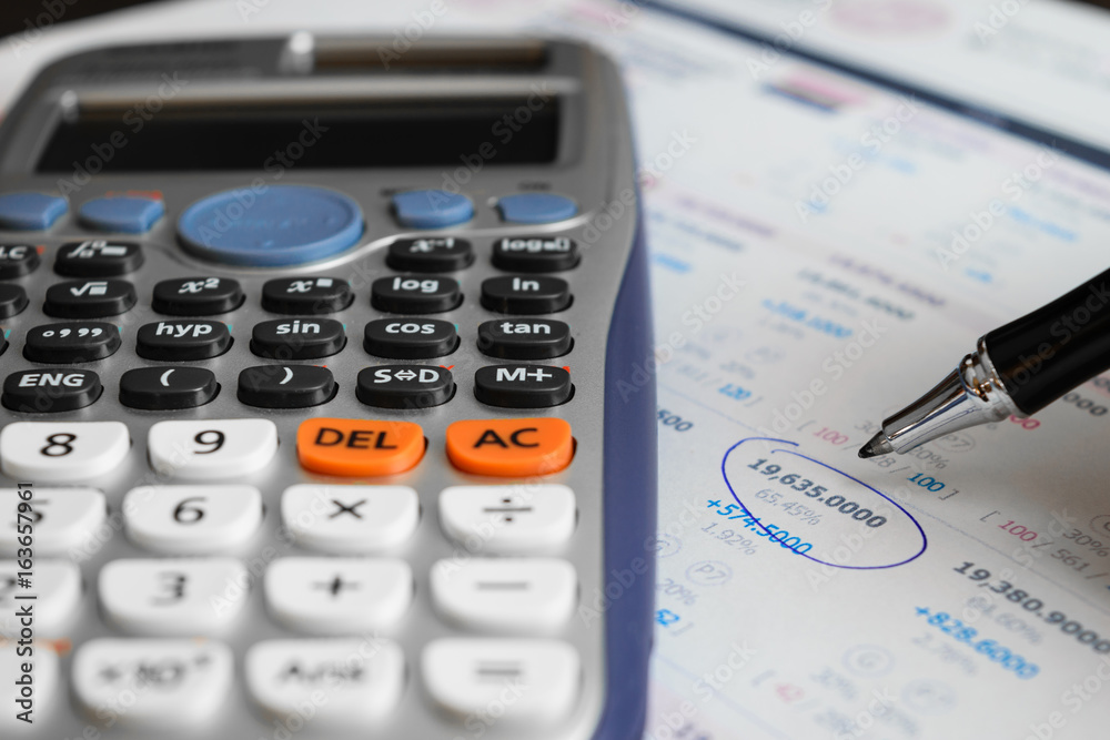 close up advance calculator for engineer or business on the finance/math paper. close up advance calculator for engineer or business on the finance/math paper.