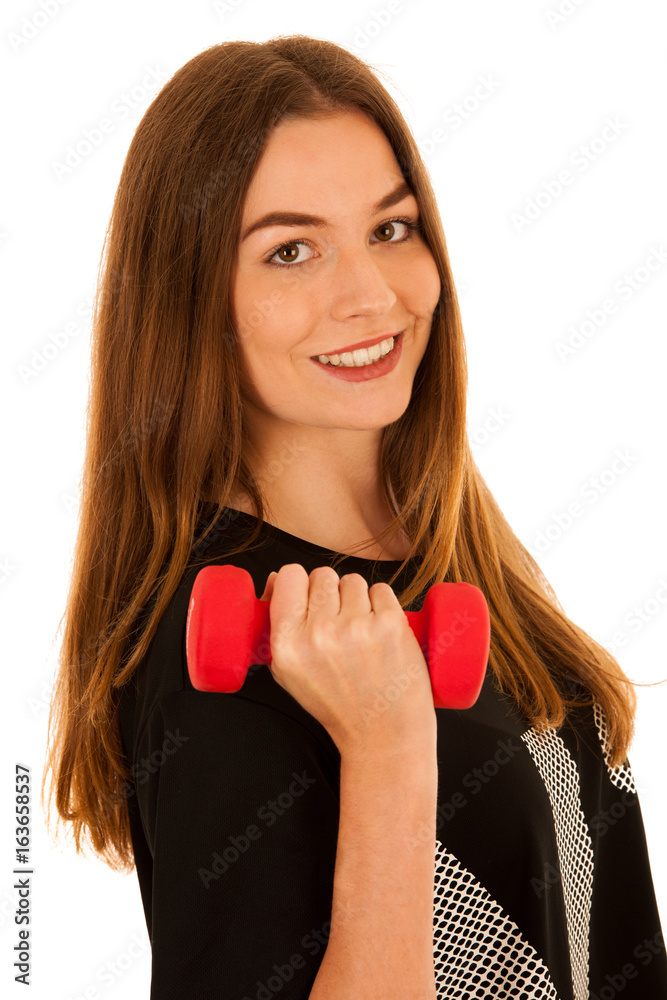attractive sporty woman studio portrait of active fit fitness girl attractive sporty woman studio portrait of active fit fitness girl