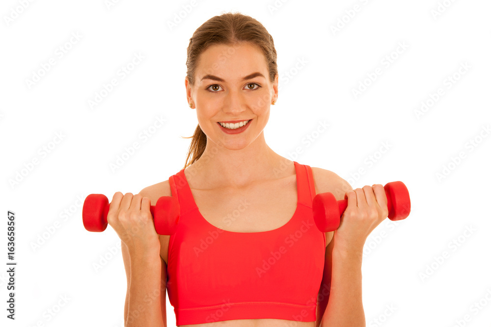 attractive sporty woman studio portrait of active fit fitness girl attractive sporty woman studio portrait of active fit fitness girl