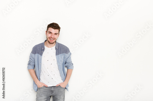 Handsome man posing with hands in pocket