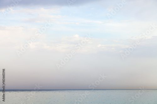 blue sky with white clouds over Ionian Sea