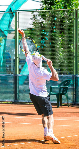 Tennis player on the court