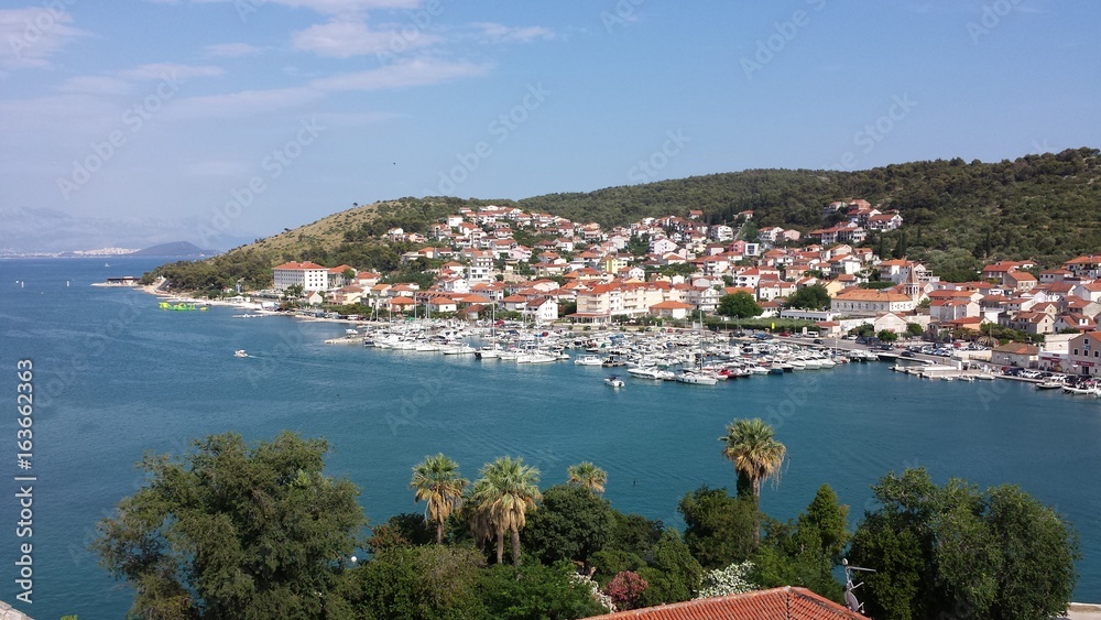 Trogir, Croatia - view of the city from the tower of the Cathedral of Sts. Lawrence