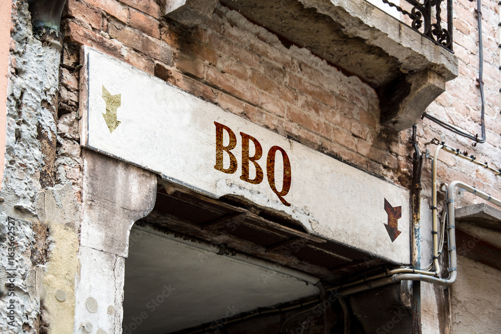 Obraz premium Schild 226 - BBQ