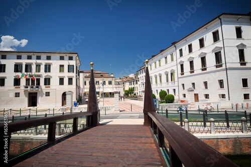 Treviso / View of the historical architecture and river channel.