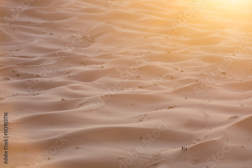 Sunset over Sahara desert dunes, Morocco © Oliver