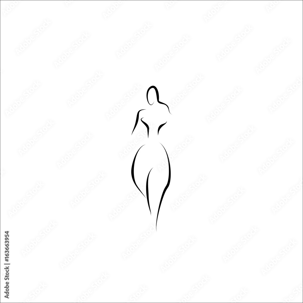 woman vector line icon woman vector line icon
