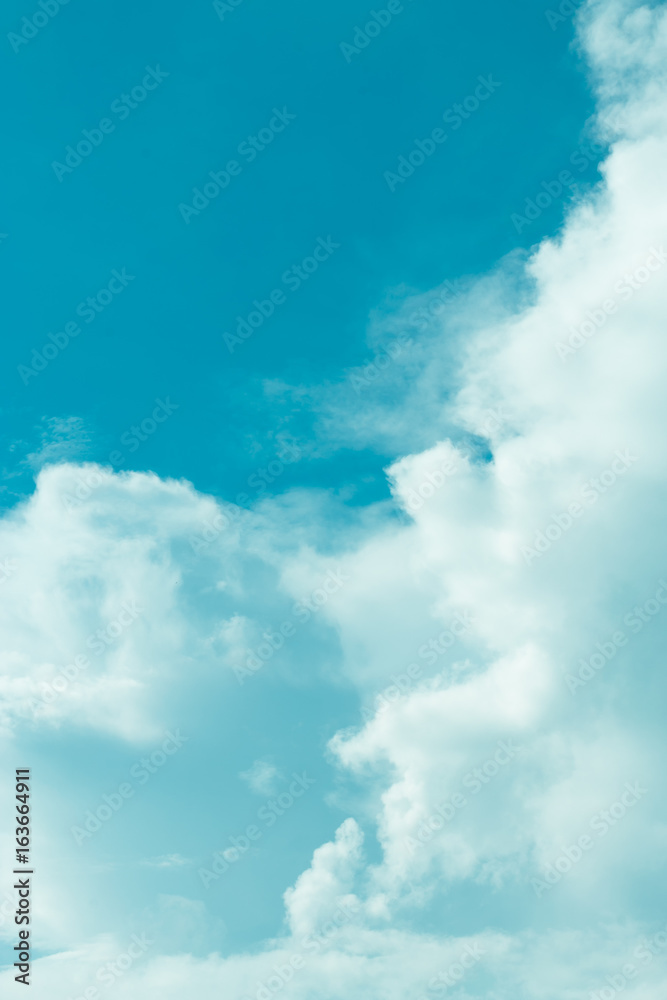 Blue backdrop in the air