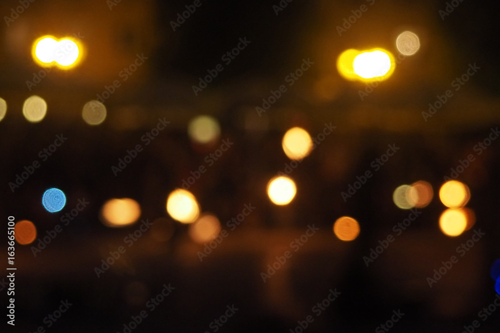 Blurred street ligts at night - for background Blurred street ligts at night - for background