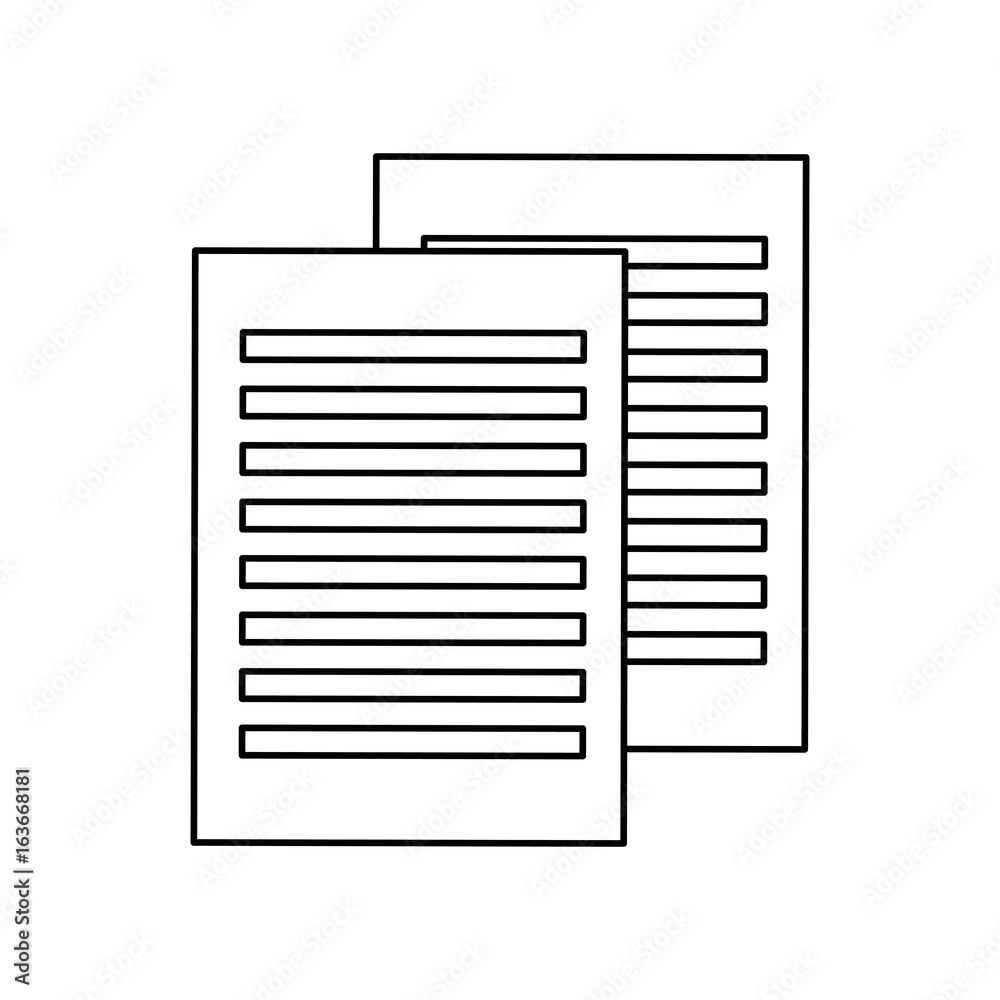 paper document file school supply icon paper document file school supply icon