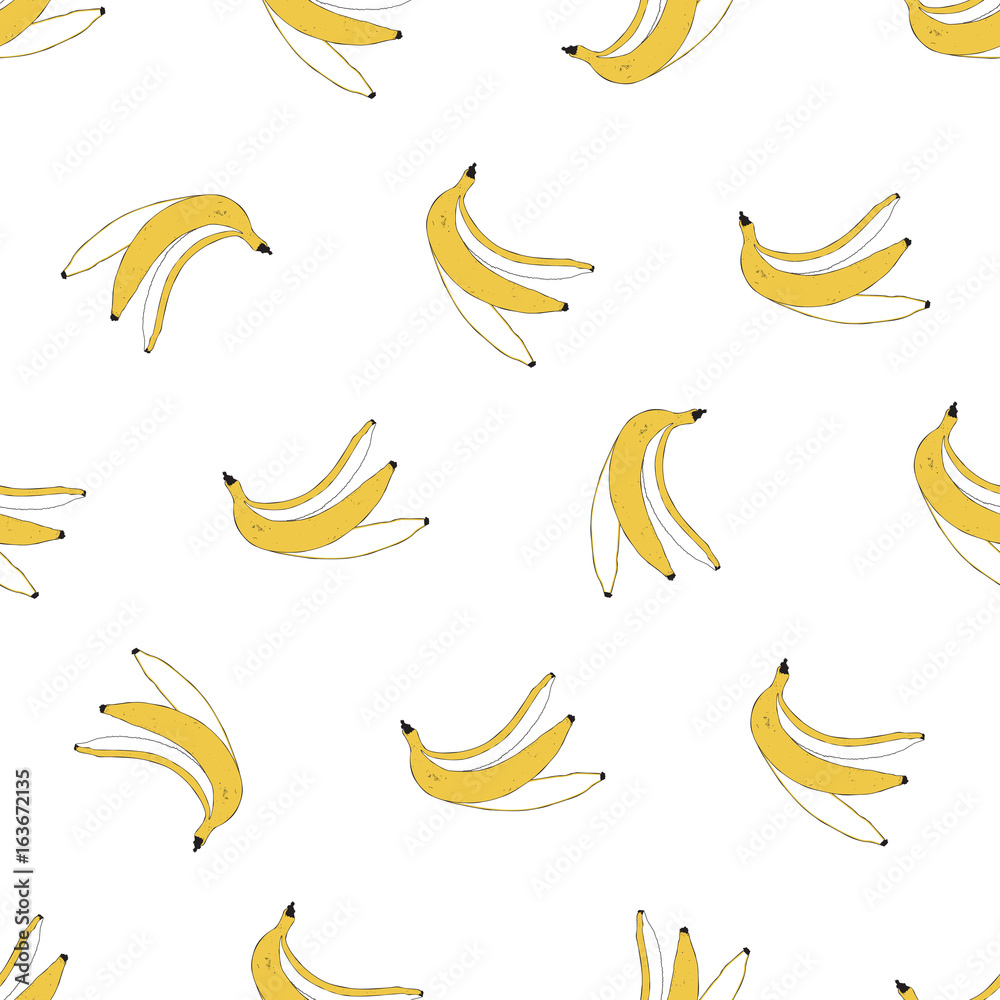 Banana Peel On A White Background Vector Illustration On White