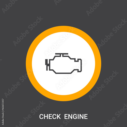 Vector check engine icon