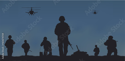 Soldiers on the performance of the combat mission.