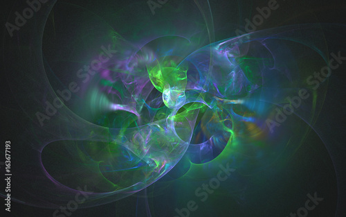 3D rendering abstract fractal light background