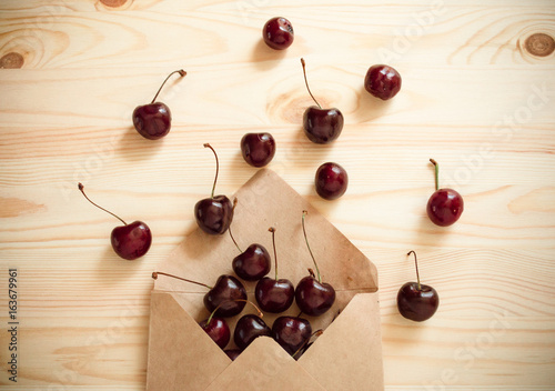 ripe cherryes  photo