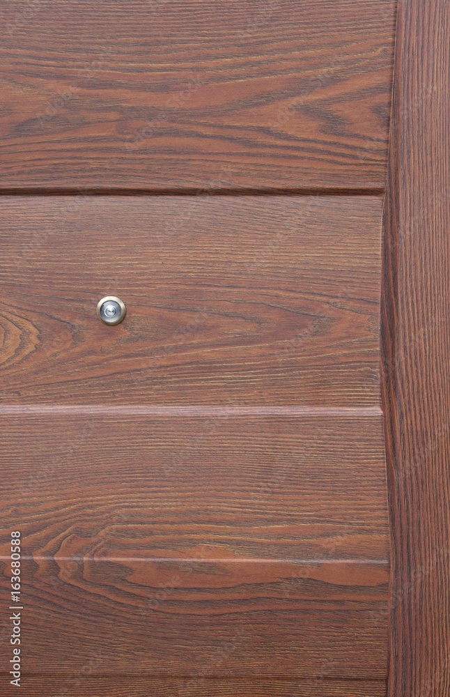 Peephole in the front door Peephole in the front door