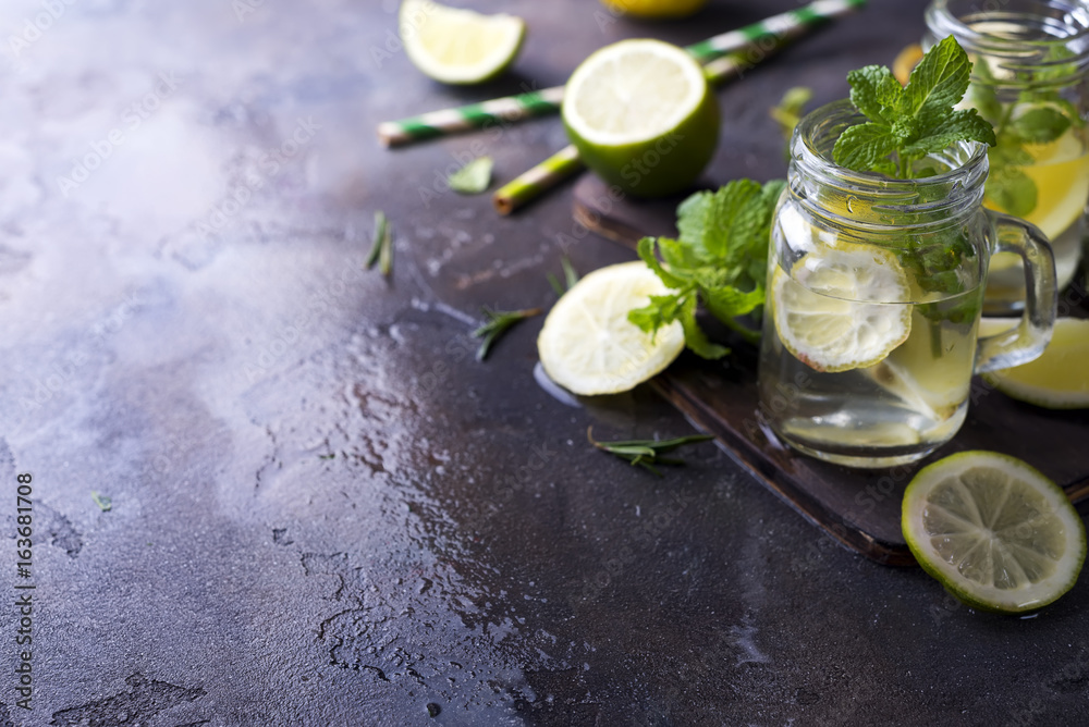 Homemade fresh lemonade