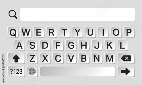Smartphone keyboard template