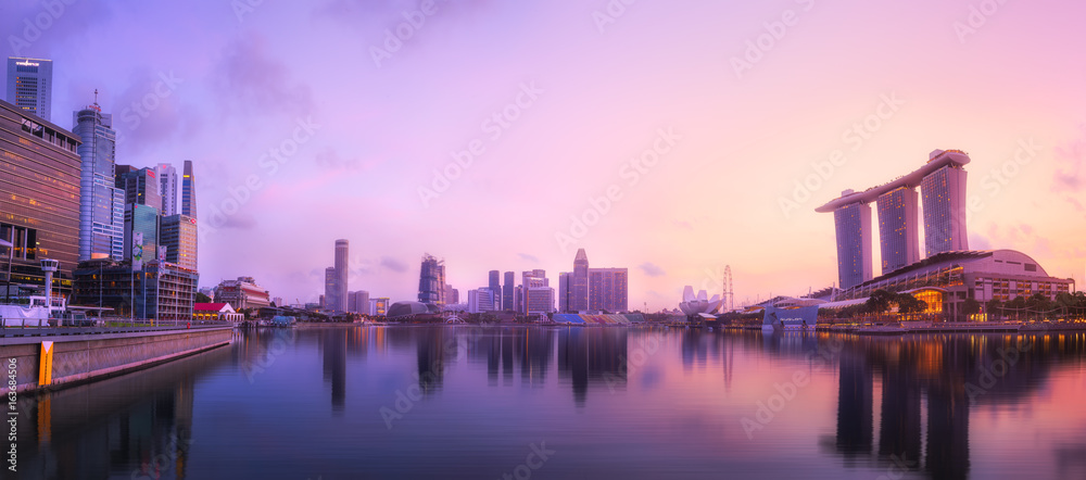Fototapeta premium Singapore skyline background