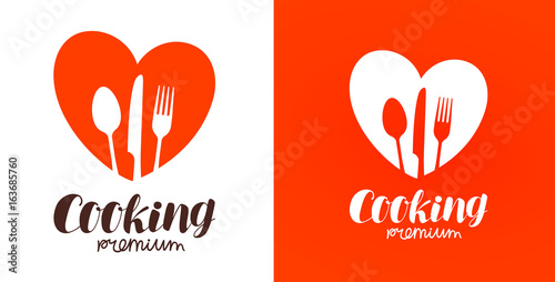 Cooking, cuisine, cookery logo. Restaurant, menu, cafe, diner icon or label. Vector illustration