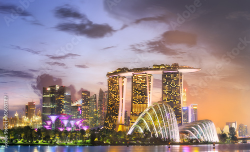 Photography Singapore skyline background