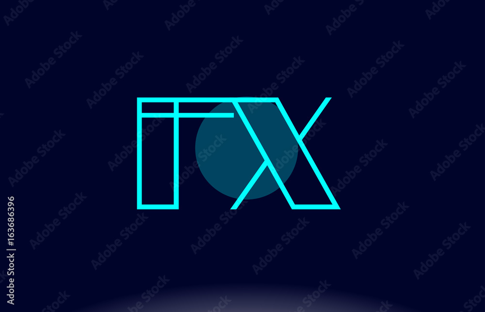 fx f x blue line circle alphabet letter logo icon template vector design fx f x blue line circle alphabet letter logo icon template vector design