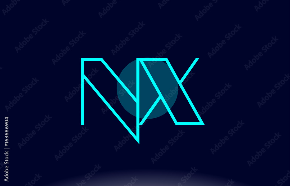 nx n x blue line circle alphabet letter logo icon template vector design nx n x blue line circle alphabet letter logo icon template vector design