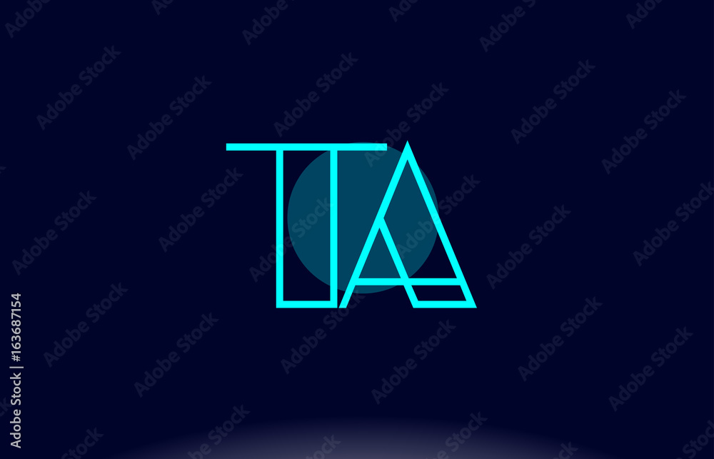 ta t a blue line circle alphabet letter logo icon template vector design ta t a blue line circle alphabet letter logo icon template vector design