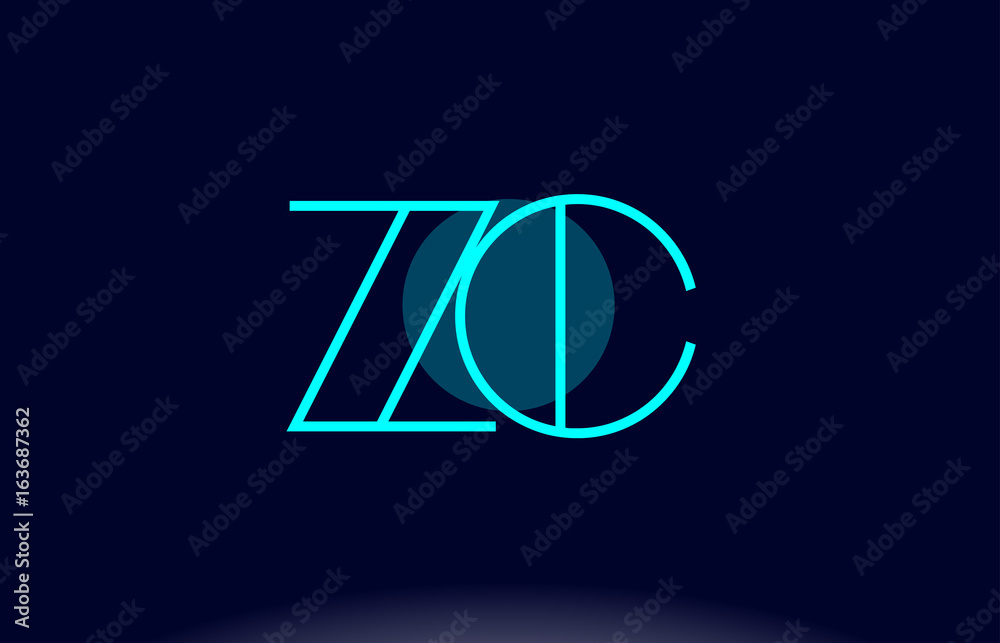 zc z c blue line circle alphabet letter logo icon template vector design zc z c blue line circle alphabet letter logo icon template vector design