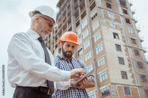 Male work building construction engineering occupation project photo