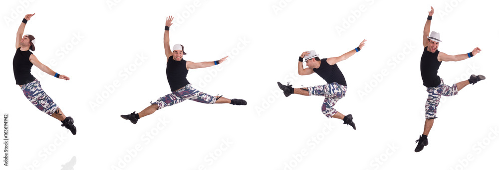 Dancer isolated on the white background