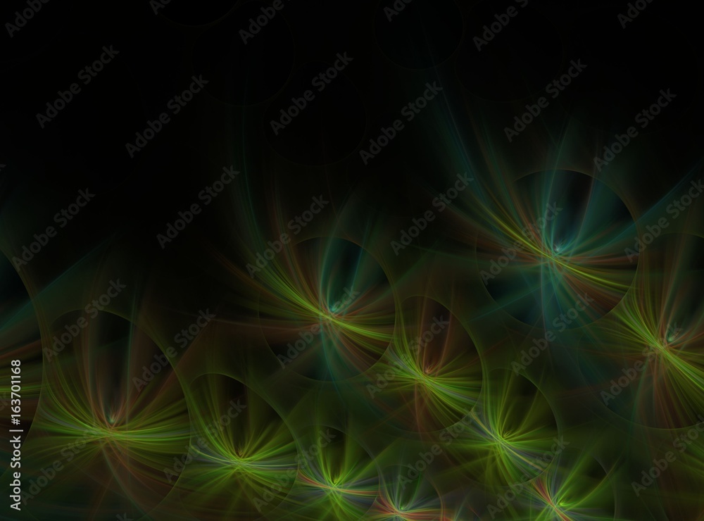 abstract bright multicolored fractal computer generated image, background for text labels