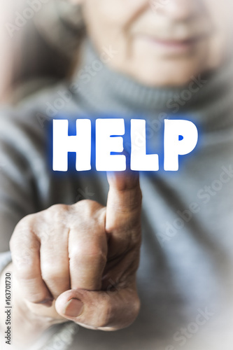 Woman is asking for help