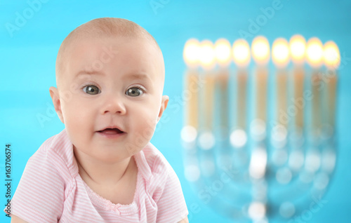 Portrait of adorable baby o...